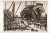 Appraisal: ETCHING - 'Fitting Out Camouflage Wooden Ship Yard Noank Conn