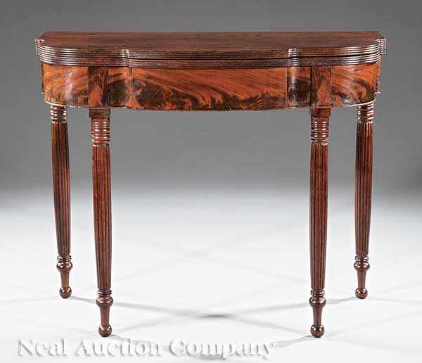 Appraisal: An American Sheraton Mahogany Games Table c in the manner