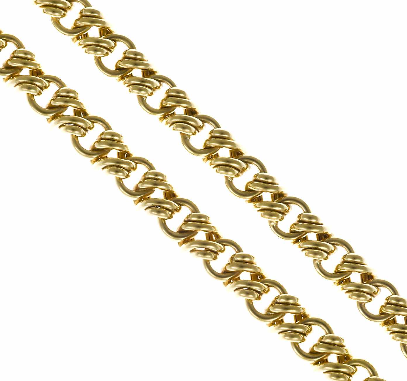 Appraisal: An eighteen karat gold fancy link endless necklace Tiffany Co