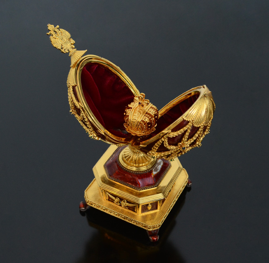 Appraisal: STERLING MUSICAL HOUSE OF FABERGE EGG Produced by the Franklin