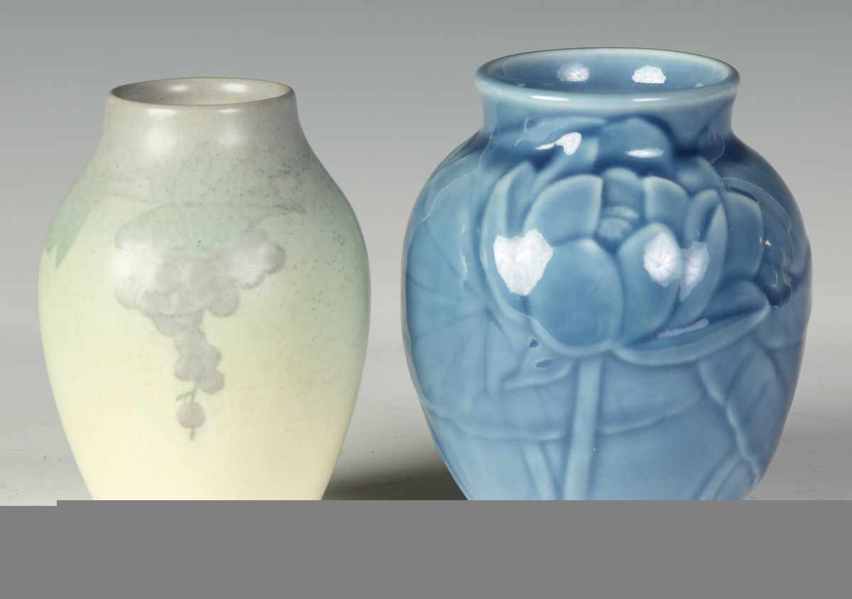 Appraisal: Rookwood Vase w High Glaze Water Lilies Dimensions Ht ''E