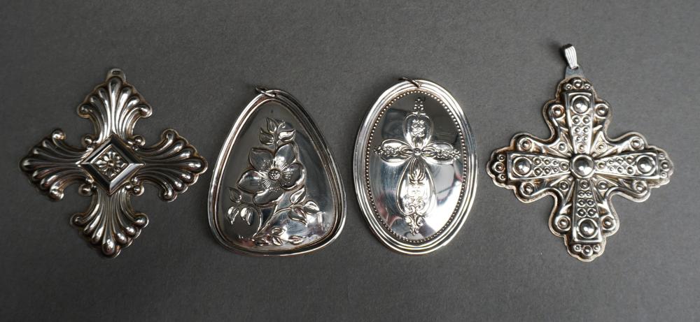 Appraisal: Four Reed Barton and Other Sterling Silver Christmas Ornaments ozt