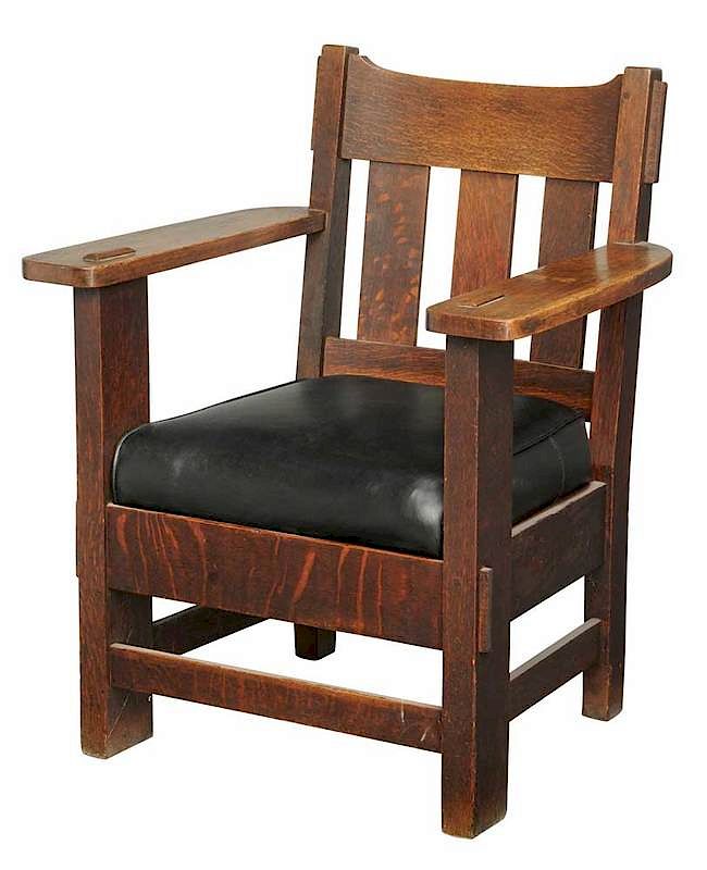 Appraisal: Charles Stickley Arts and Crafts Armchair New York early th