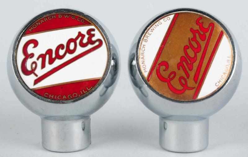 Appraisal: Lot of Encore Beer Tap Knobs Both have clean and