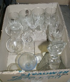 Appraisal: Eight boxes of cut crystal and glassware various makers including