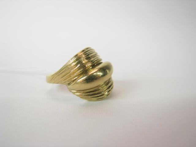 Appraisal: An K yellow gold dome ring marked Italy size dwt