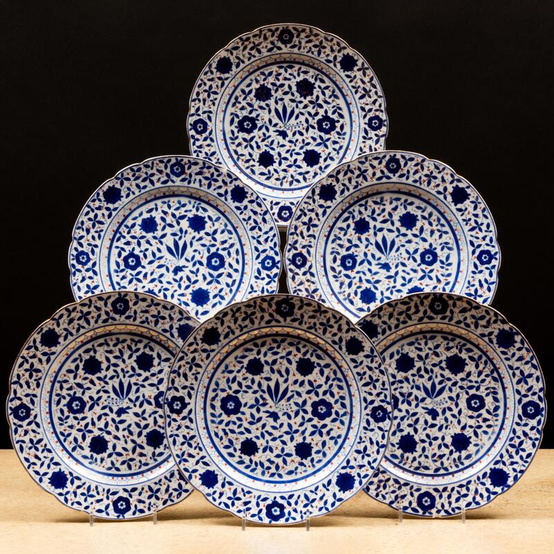 Appraisal: Set of Seventeen Berlin Porcelain Cobalt Decorated Dinner Plates Blue