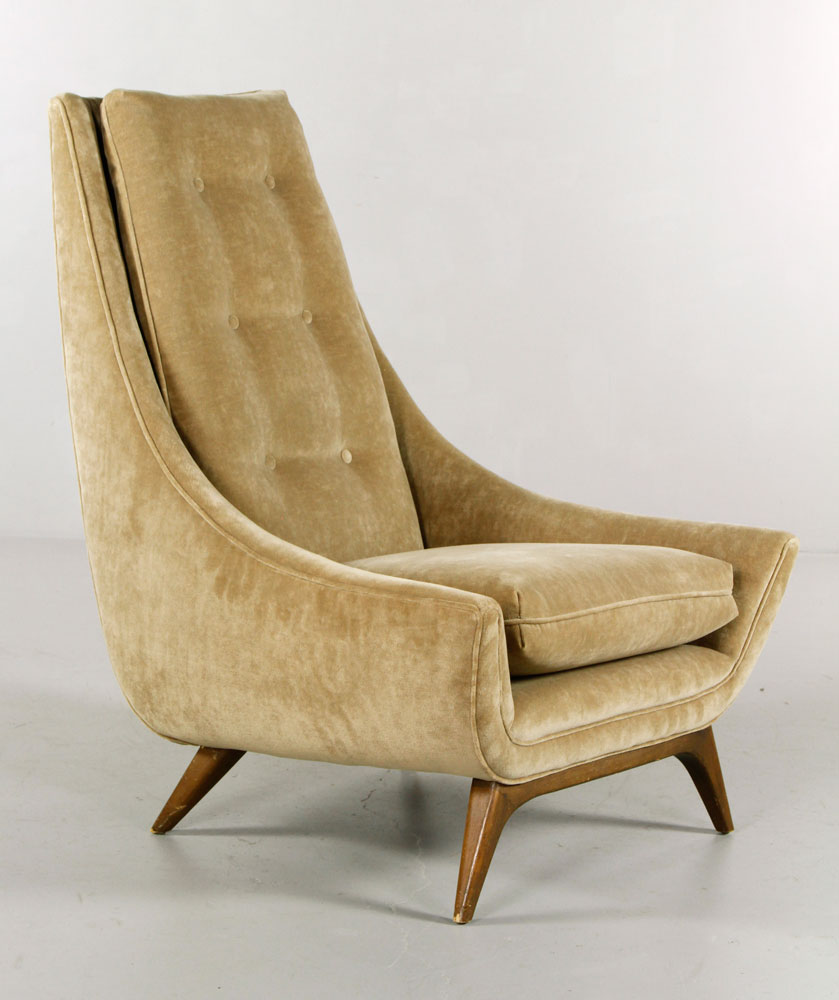 Appraisal: - Adrian Pearsall Lounge Chair Mid century Adrian Pearsall tall-backed