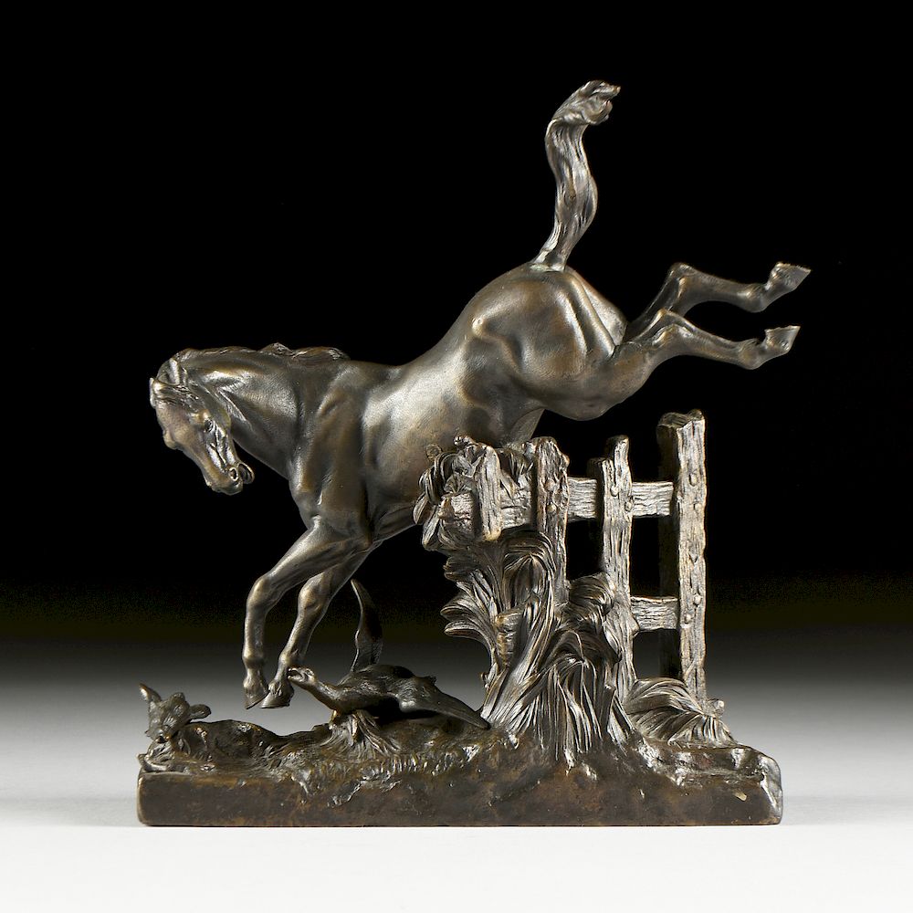 Appraisal: MAURICE CONSTANT FAVRE French - A BRONZE SCULPTURE Scattering the