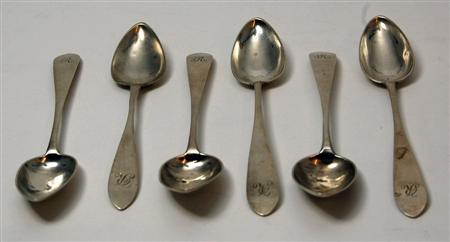 Appraisal: Perth - a set of six Scottish provincial silver teaspoons