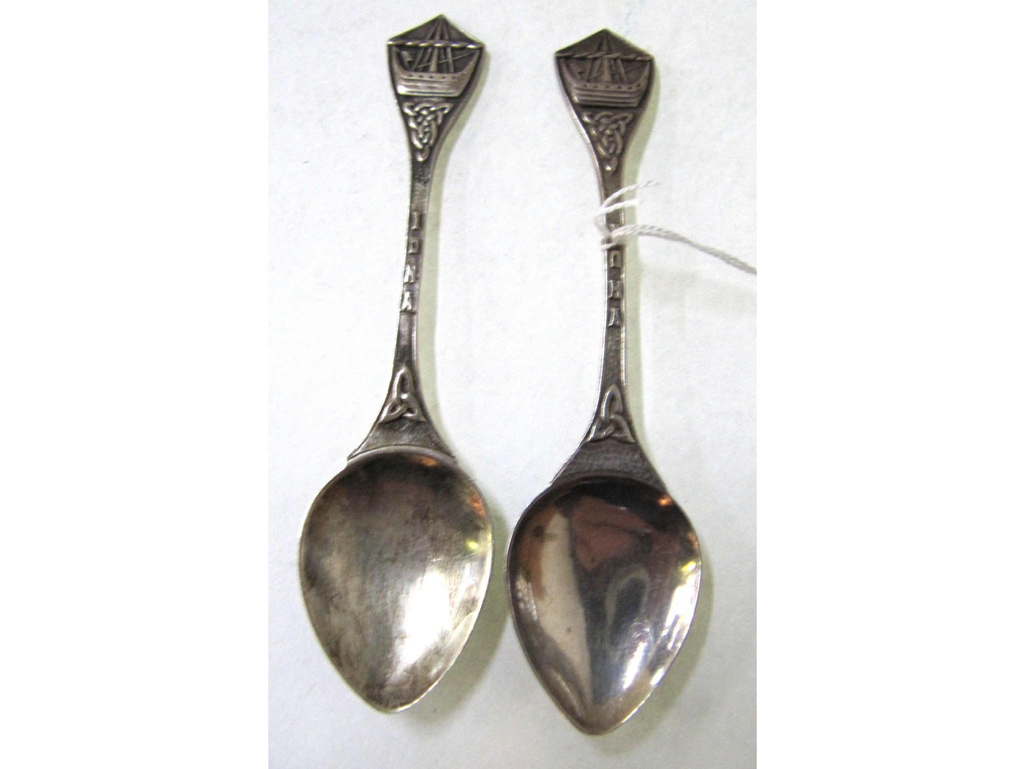 Appraisal: A near pair of Iona silver spoons by Alexander Ritchie