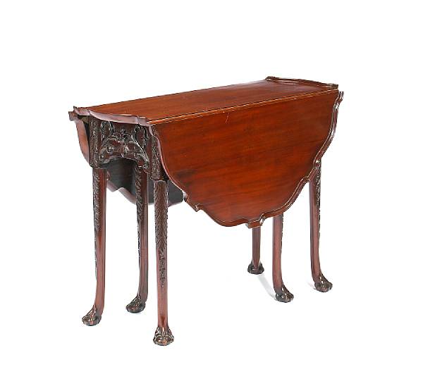 Appraisal: A good Irish George III style mahogany silver table th