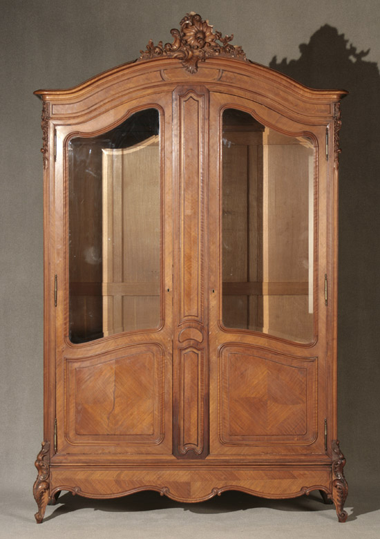 Appraisal: Louis XV Style Parquetry Kingwood Armoire Late th Century Height