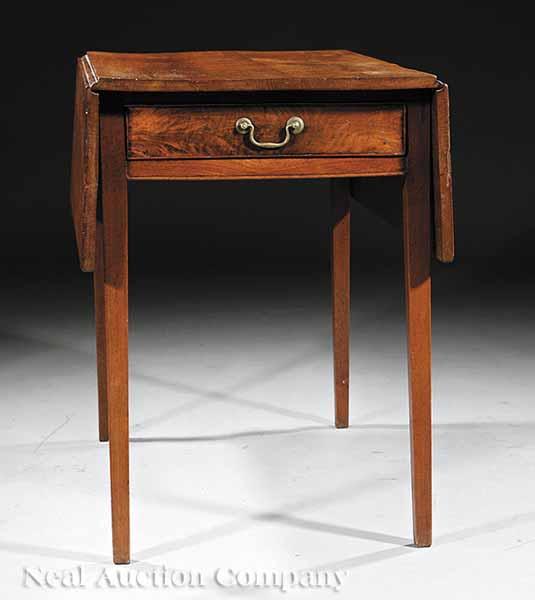 Appraisal: A Federal Walnut Pembroke Table early th c Mid-Atlantic the