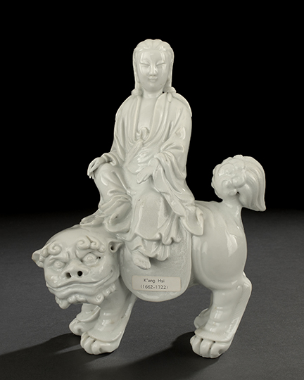 Appraisal: Chinese Blanc-de-Chine Porcelain Figure of Kwan-Yin th century the figure