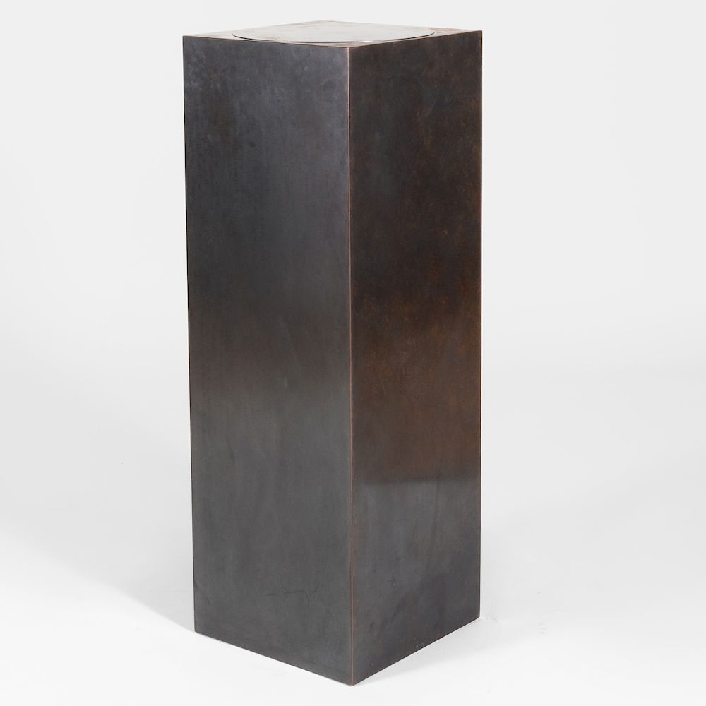 Appraisal: Modern Bronze Pedestal Centrally fitted with a swivel mechanism x