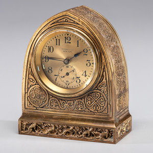 Appraisal: Tiffany Studios American th Century Venetian Desk Clock bronze impressed