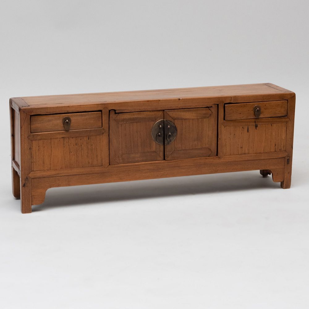 Appraisal: Chinese Hardwood Low Kang Chest x x in Condition A