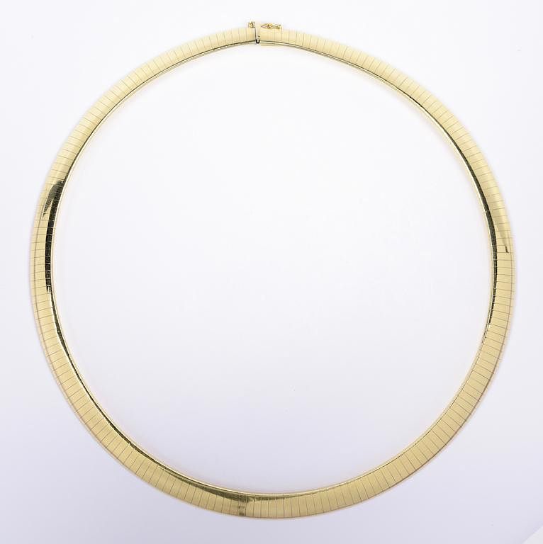 Appraisal: K Omega Collar Necklace L K yellow gold omega collar