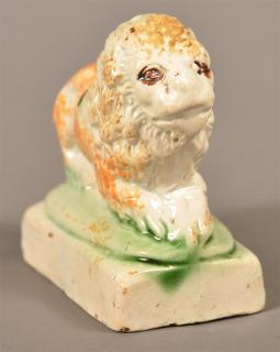 Appraisal: Pratt Ware Soft Paste China Recumbent Lion Small Pratt Ware