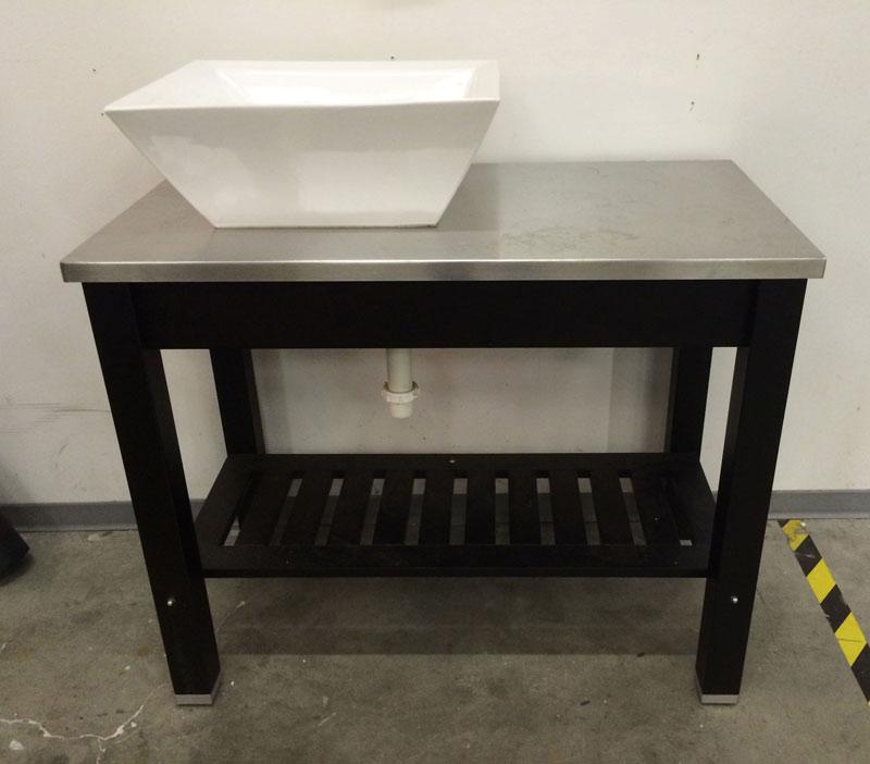 Appraisal: - Industrial Style Porcelain Sink Industrial style porcelain sink on