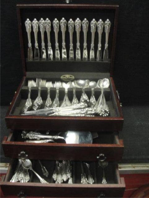 Appraisal: WALLACE Sterling Flatware Grande Baroque in Presentation Box Approx pieces