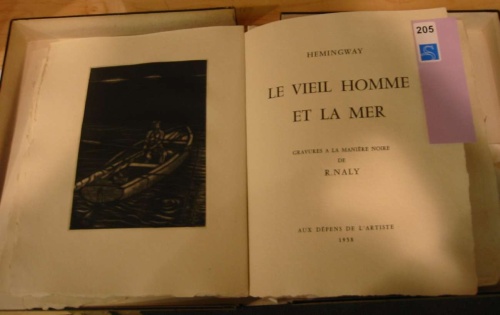 Appraisal: HEMINGWAY ERNEST Le Vieil homme et la Mer engraved plates