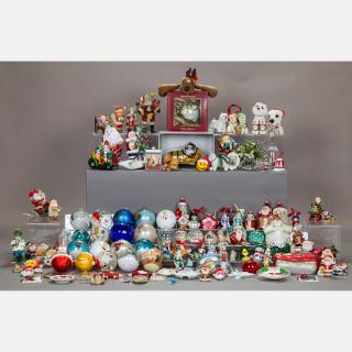 Appraisal: A Miscellaneous Collection of Glass and Ceramic Christmas Ornaments th