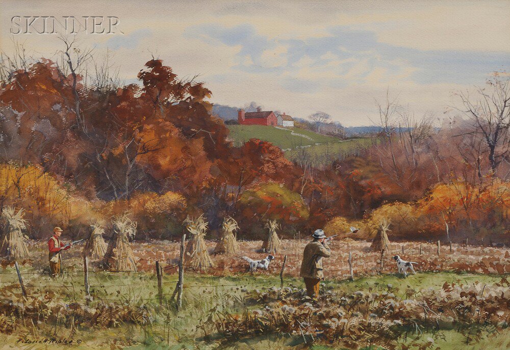 Appraisal: Aiden Lassell Ripley American - Pheasant Hunting Signed A Lassell