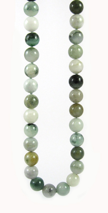 Appraisal: MULTI-COLOR JADE BEAD NECKLACE measuring inches in length and strung