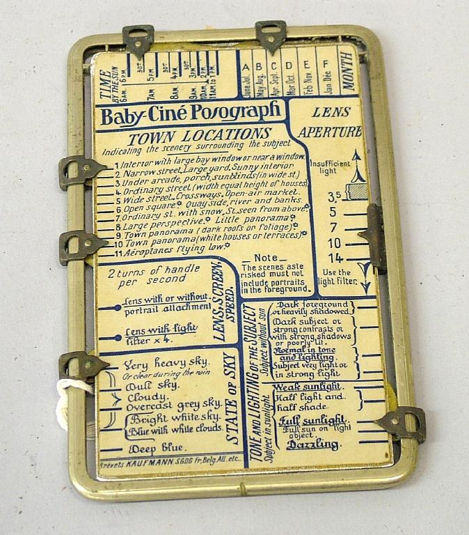 Appraisal: Baby-Cine Posograph for hand-cranked cine cameras