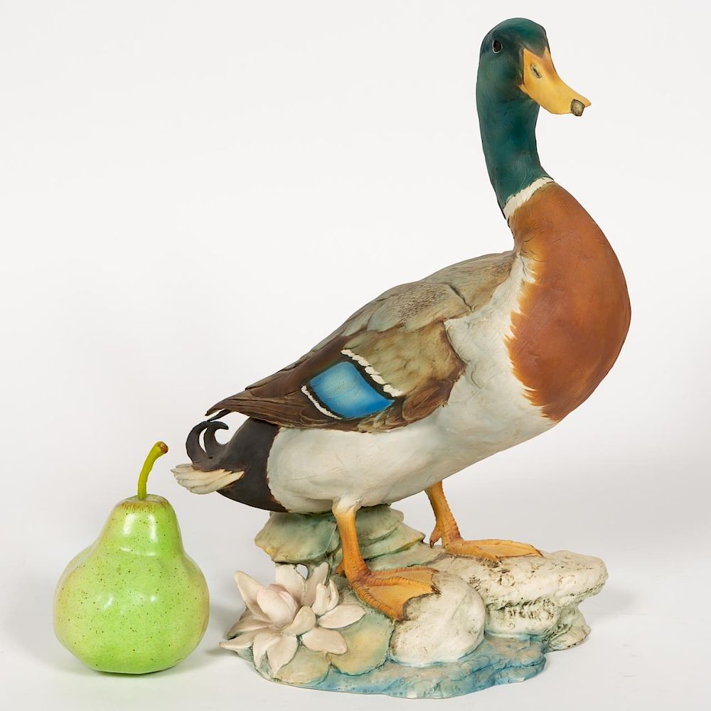 Appraisal: G Tay Tagliariol Mallard Duck Porcelain Figurine th century Giuseppe