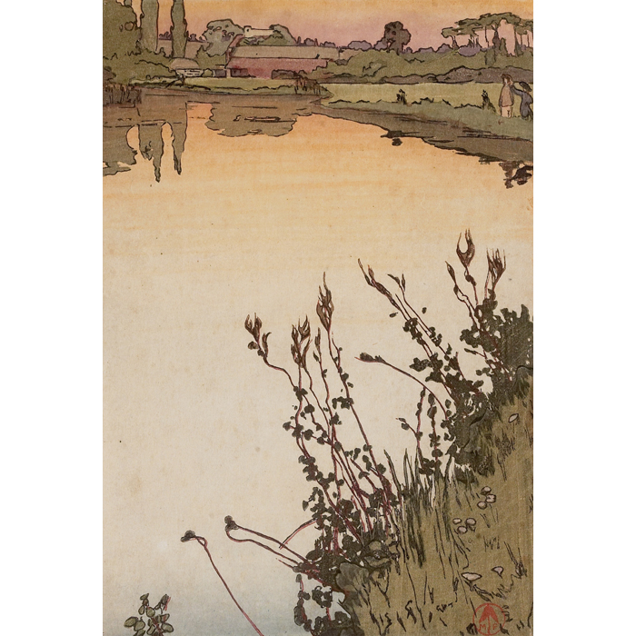 Appraisal: Frank Morley Fletcher American British - ''Meadowsweet ''c color woodcut