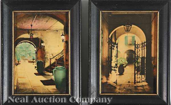 Appraisal: C Bennette Moore American New Orleans th c vintage hand-colored