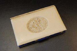 Appraisal: IVORY DANCE CARD HOLDER