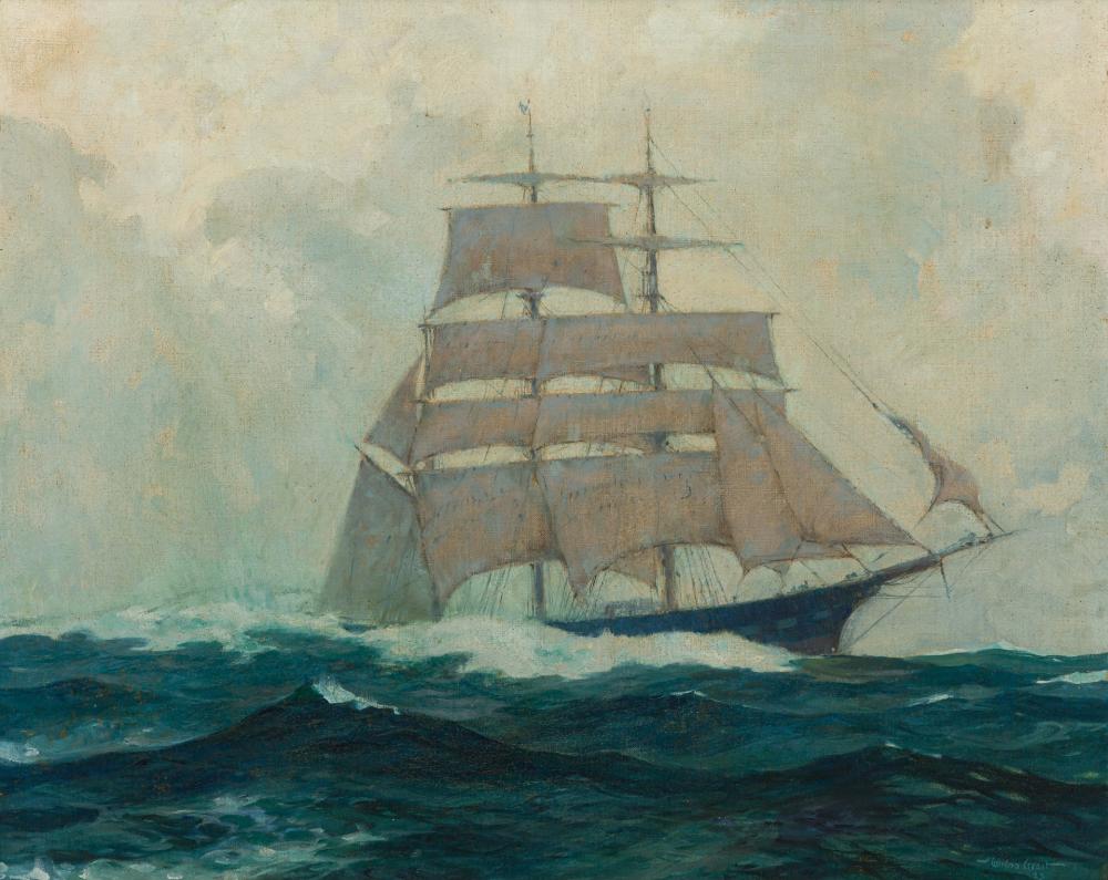 Appraisal: GORDON GRANT American - The Barque oil on canvas signed