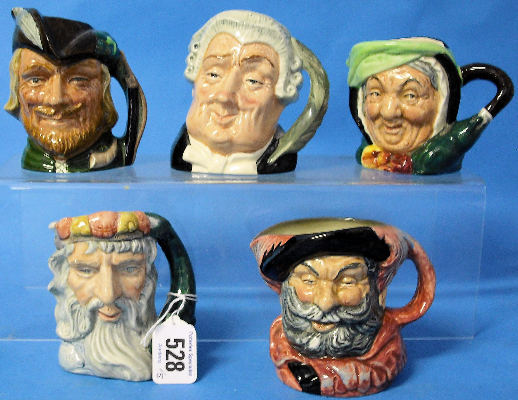 Appraisal: Royal Doulton Small Character Jugs Falstaff D Neptune D Sairey