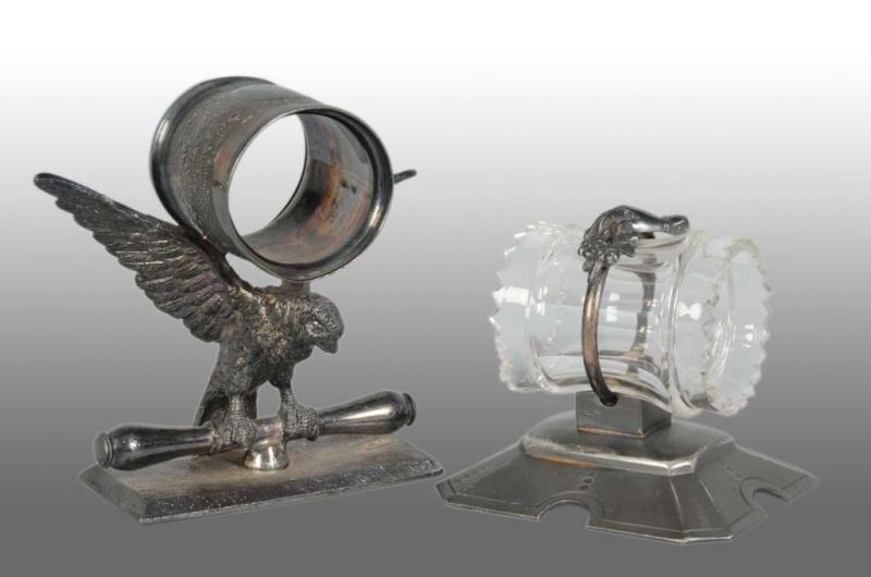 Appraisal: Lot of Figural Napkin Rings Description Includes a large bird