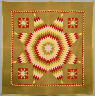 Appraisal: Adams or Berks County Quilt Star of Bethlehem Pattern Mennonite