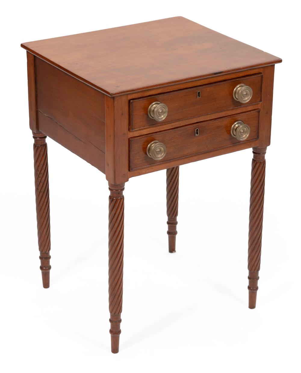 Appraisal: SHERATON TWO-DRAWER STAND CIRCA HEIGHT WIDTH DEPTH SHERATON TWO-DRAWER STAND