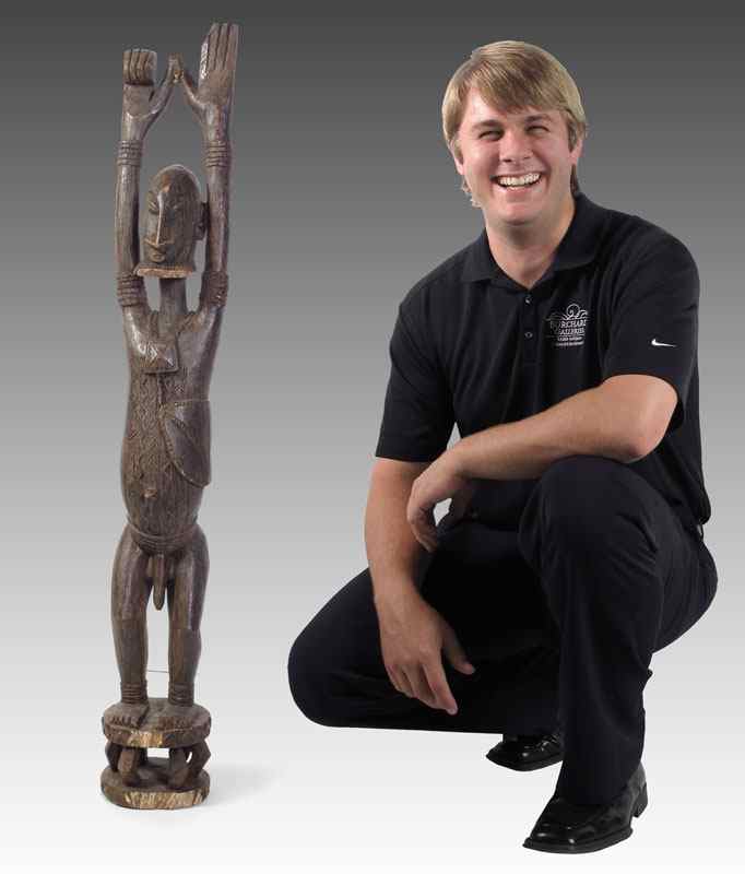 Appraisal: CARVED AFRICAN DOGON FIGURE LBS '' x '' x ''