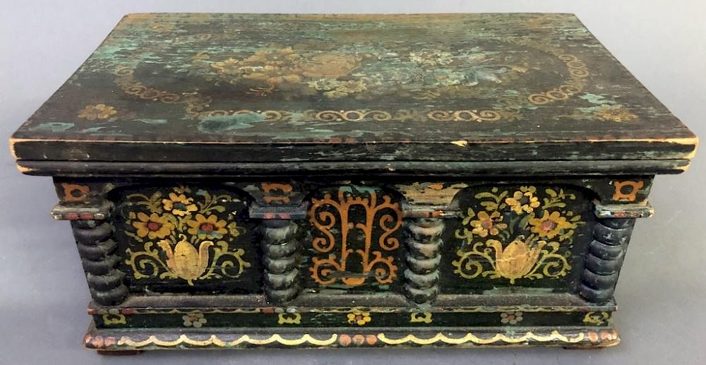 Appraisal: Miniature German Dower Chest Miniature German dower chest th c