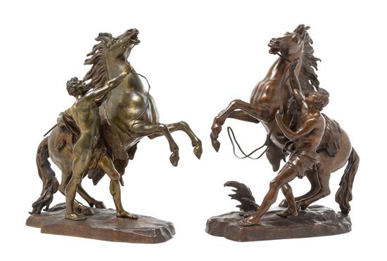 Appraisal: Sale Lot A Pair of Bronze Marly Horses after guillaume