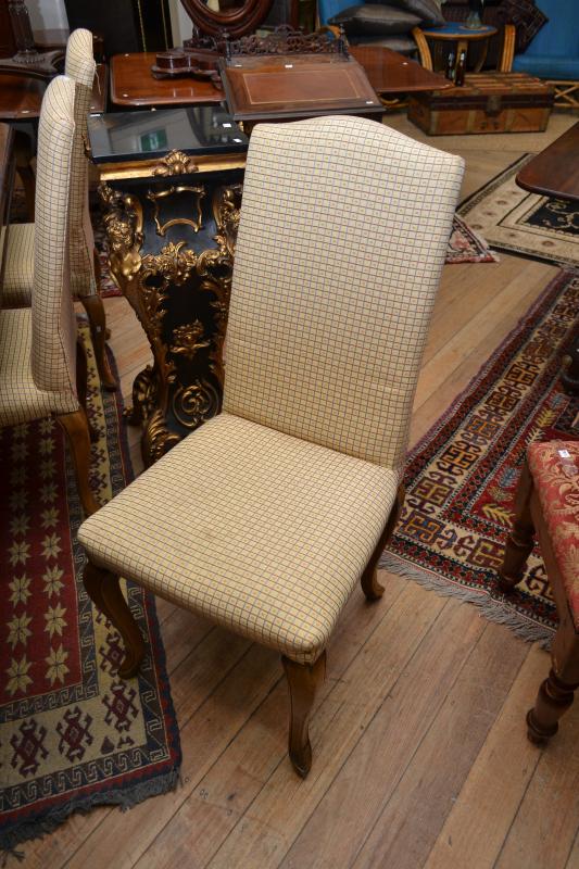 Appraisal: A SET OF EIGHT PROVINCIAL STYLE HIGHBACK DINING CHAIRS PULLED