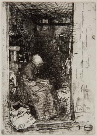 Appraisal: JAMES A M WHISTLER La Vieille aux Loques Etching and