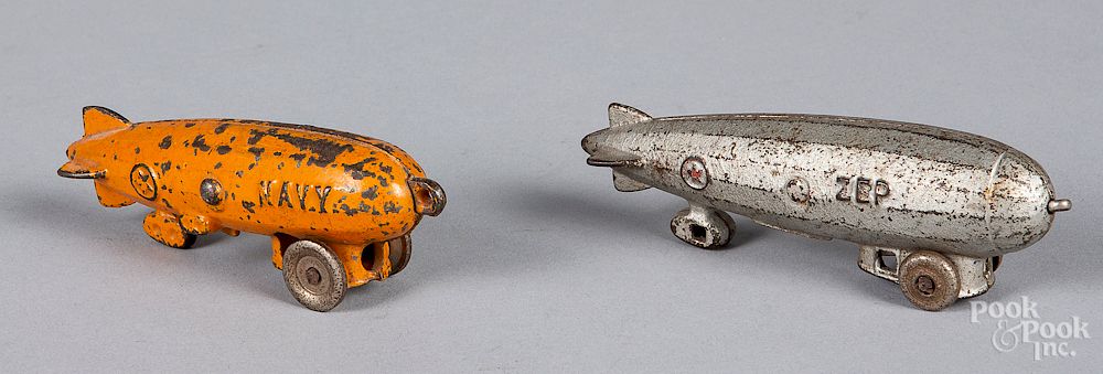 Appraisal: Two cast iron Zeppelins Two cast iron Zeppelins to include