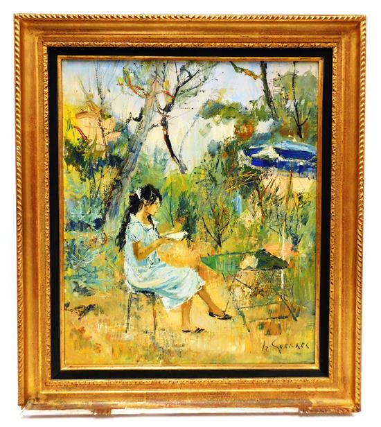 Appraisal: th C Post-Impressionist oil on canvas indistinctly signed Le Supaaps