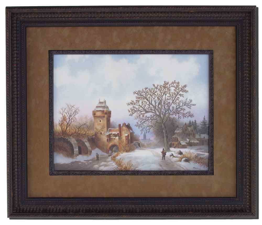 Appraisal: SALDARRIAGA Maria American th C Dutch Winter Landscape with Figures