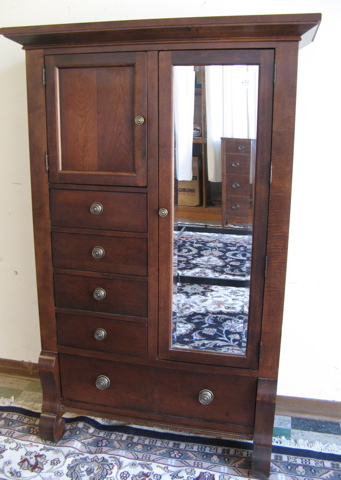 Appraisal: EMPIRE STYLE CHIFFOROBE Charlestowne Square Collection by Broyhill American made