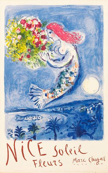 Appraisal: Marc Chagall Russian French - The Bay of Angels Sorlier